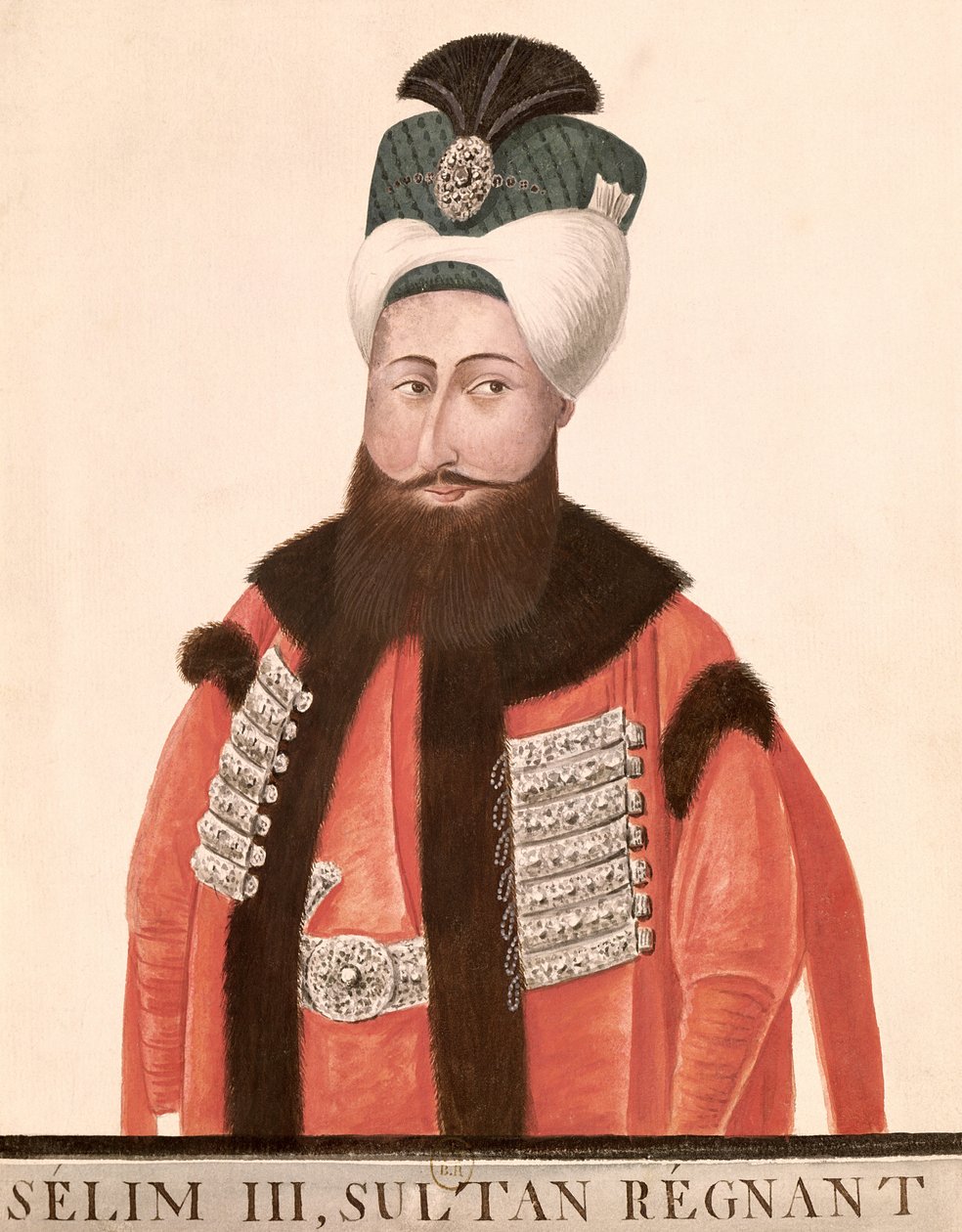 III. Szelim szultán (1761-1808) 18-19. század (wc papíron) alkotó: Turkish School