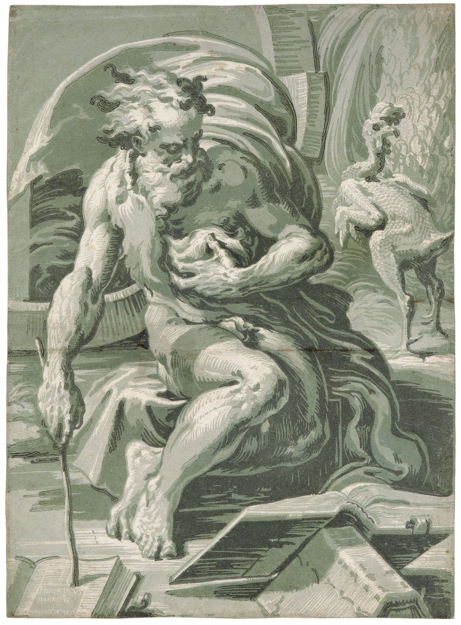 Diogenes, 1527 után. alkotó: Ugo da Carpi