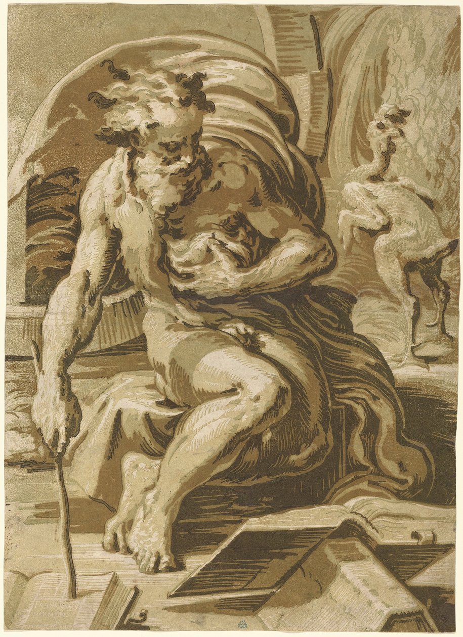 Diogenes alkotó: Ugo da Carpi, after Parmigianino