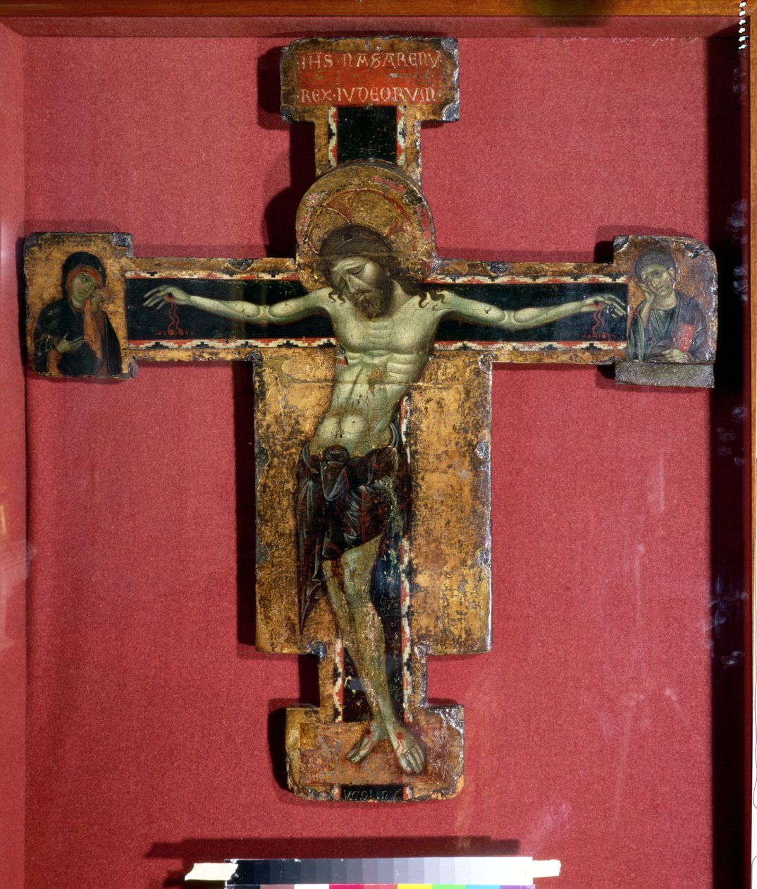 Kereszt a Megfeszített Krisztussal, 1260-65 (tempera a panelen) alkotó: Ugolino di Tedice