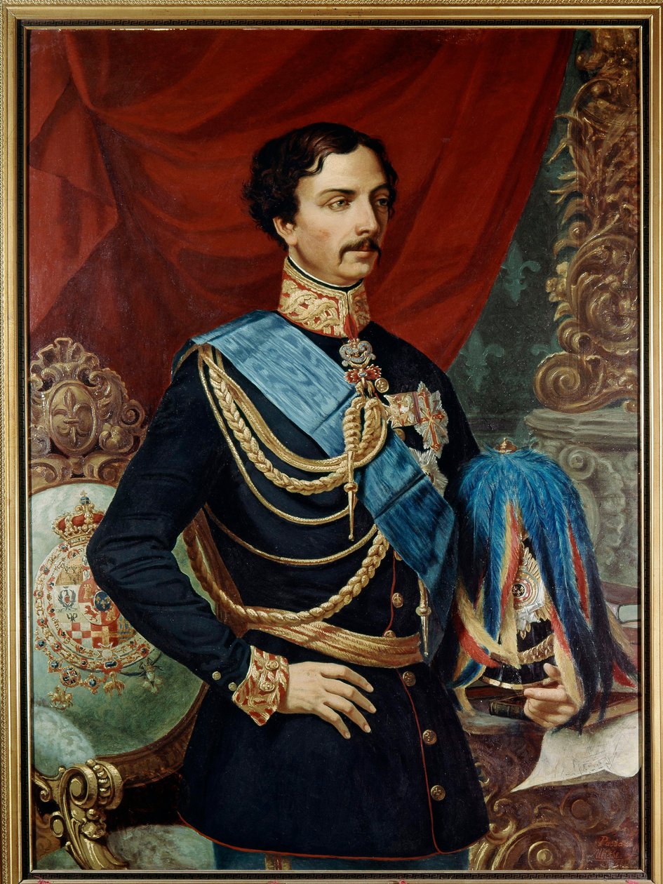 Bourbon Károly pármai (1799-1883), pármai herceg - III. Bourbon Károly (1823-1854) 19. század (olaj, vászon) alkotó: Ulisse Passani