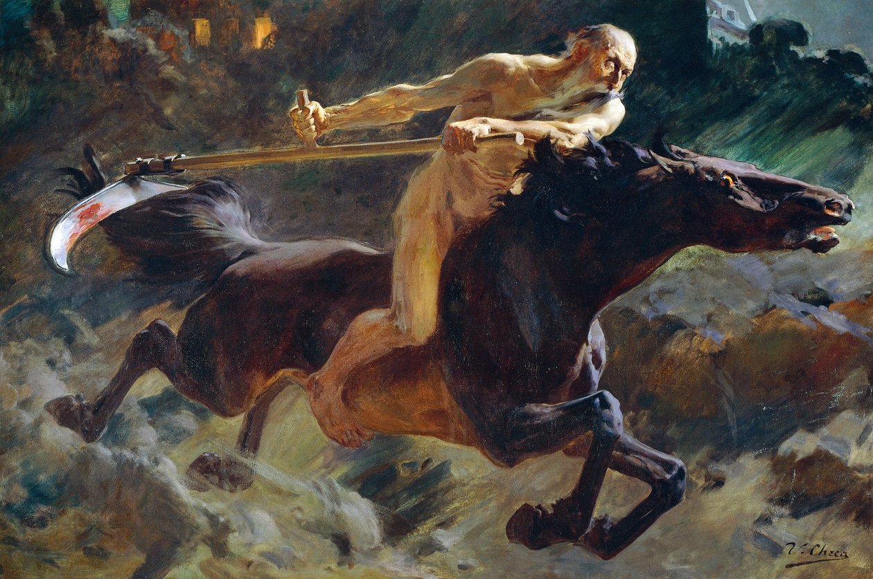 Az apokalipszis lovasa, Ulpian Checa Sanz (1860-1916) alkotó: Ulpiano Checa y Sanz