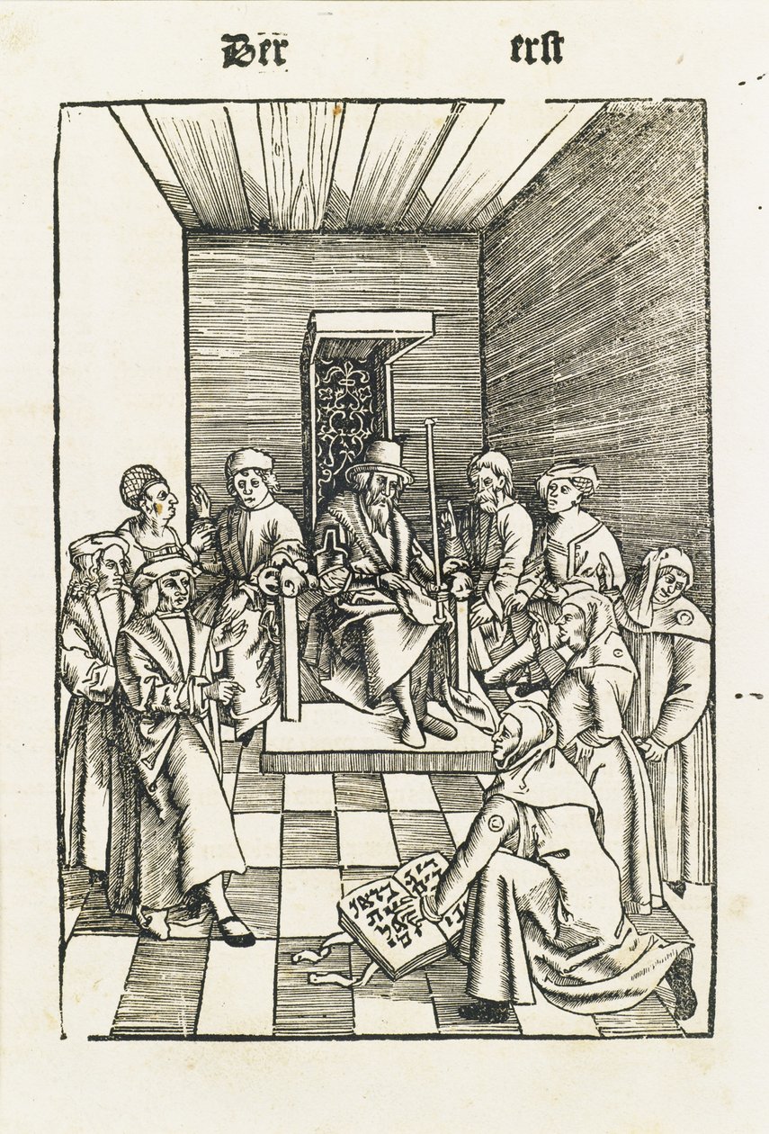 Zsidó eskü a Laienspiegelből, Augsburg, 1509 alkotó: Ulrich Tengler
