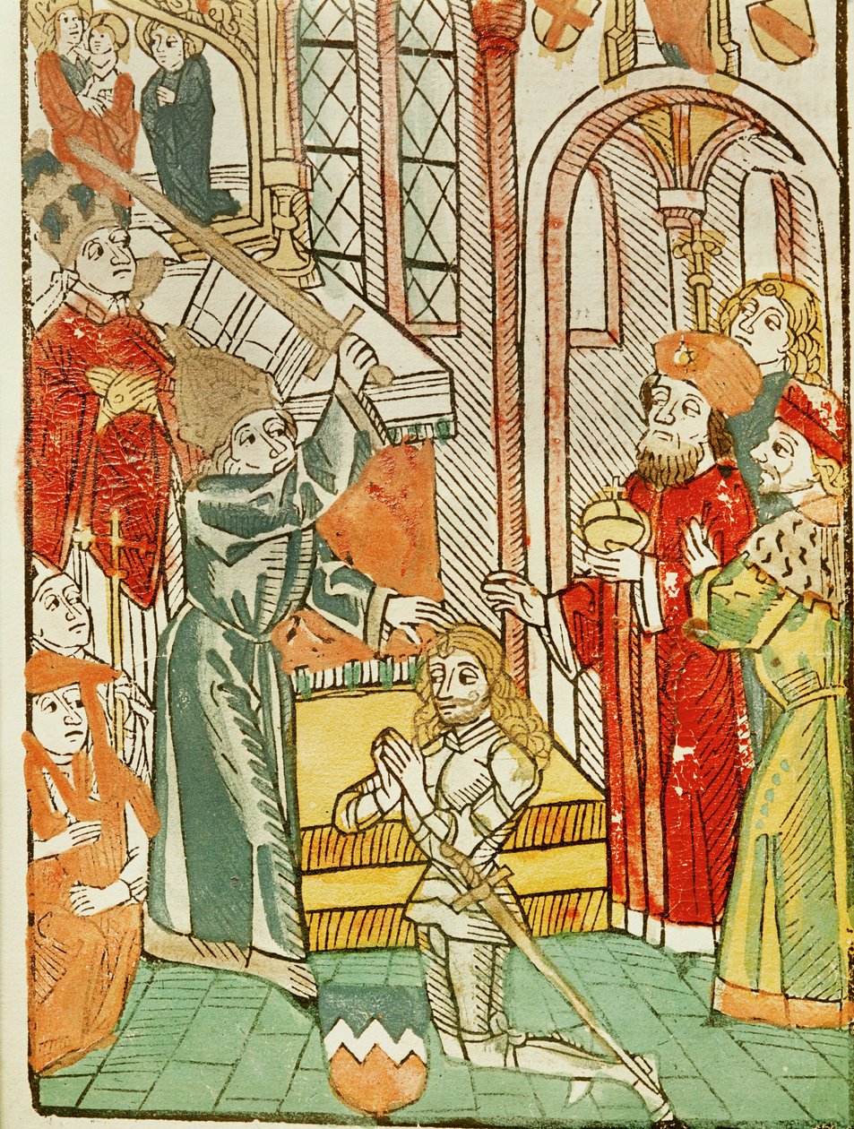 Heinrich von Ulm kitüntetése Zsigmond császártól a konstanzi zsinaton ... alkotó: Ulrich von Richental