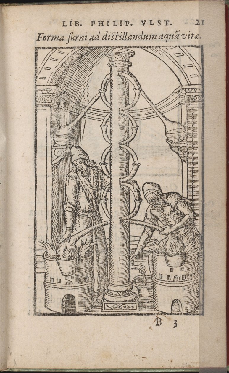 Alkímiai apparátus - A természet titkai könyve, 1556-1557 alkotó: Ulstadius
