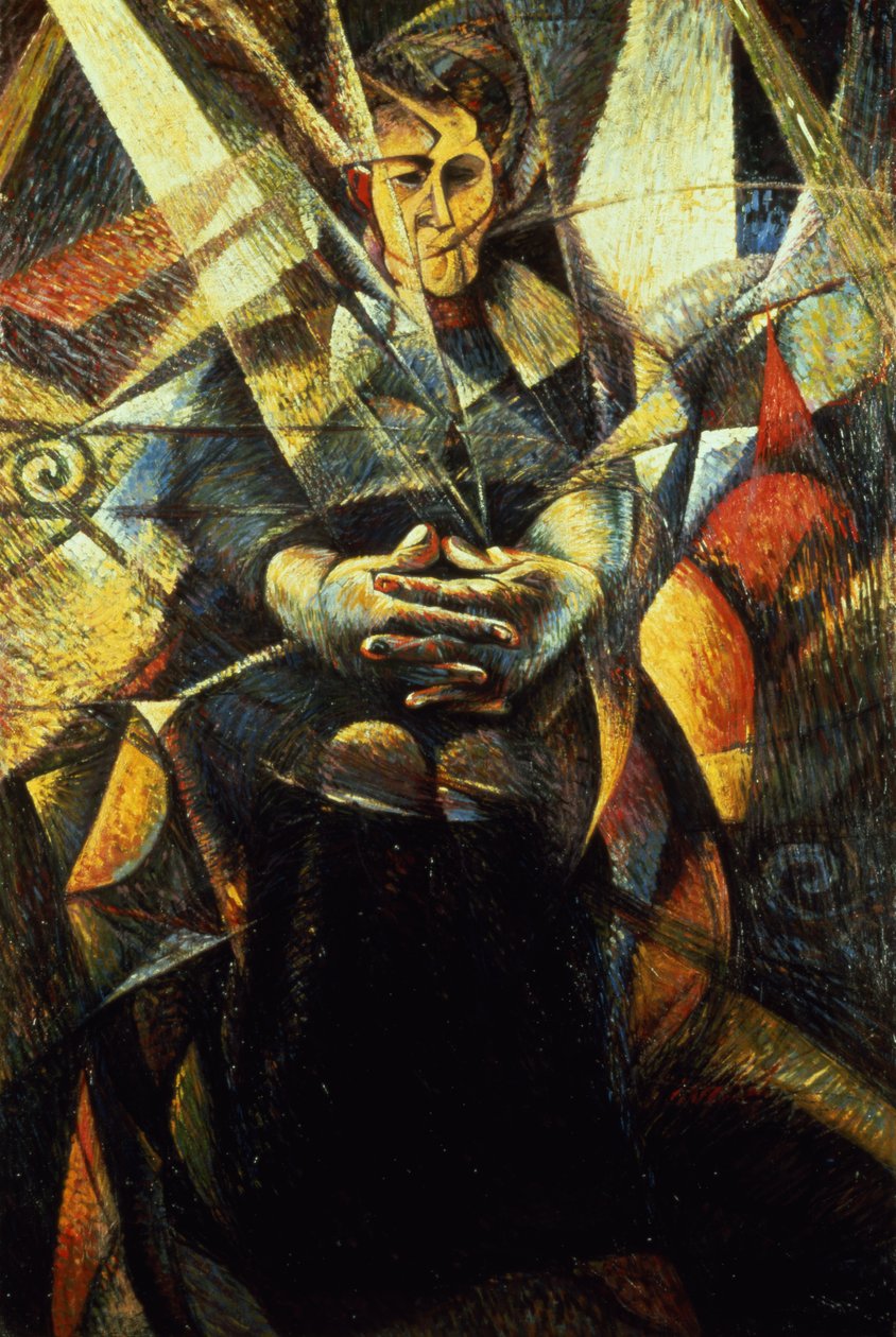 Ülő nő portréja alkotó: Umberto Boccioni