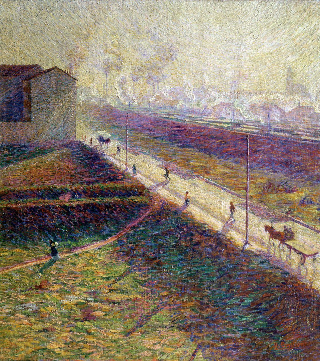 A reggel, 1909 (panel) alkotó: Umberto Boccioni
