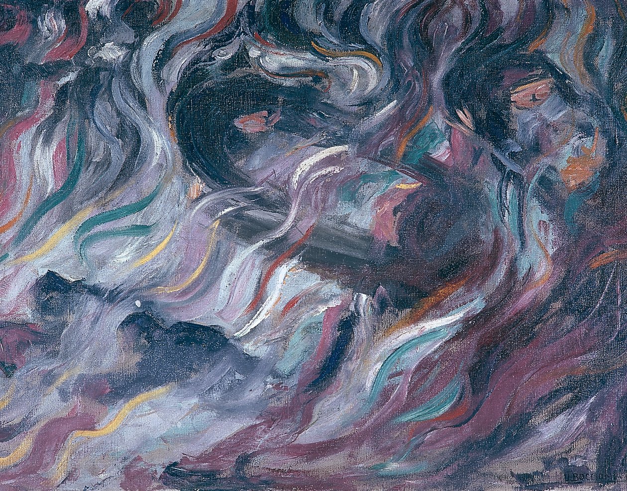 Bizonytalanságok I. A búcsúk (triptichon) 1911 alkotó: Umberto Boccioni