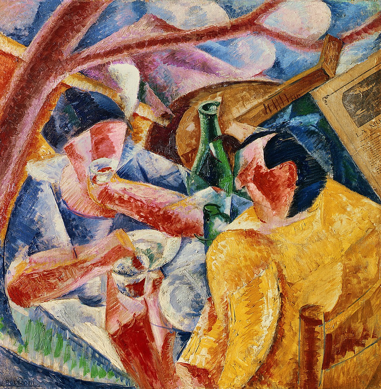 A nápolyi pergola alatt vagy A pergola alatt , 1914 alkotó: Umberto Boccioni