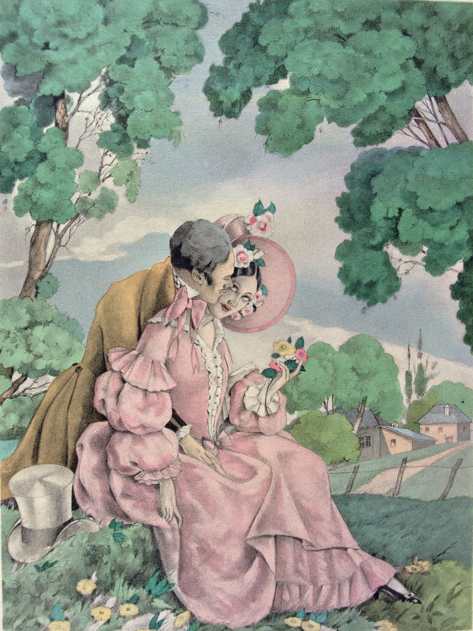 Illusztráció Gustave Flaubert (1821-80) „Madame Bovary” című művéhez, megjelent Gibert Jeune alkotó: Umberto (after) Brunelleschi