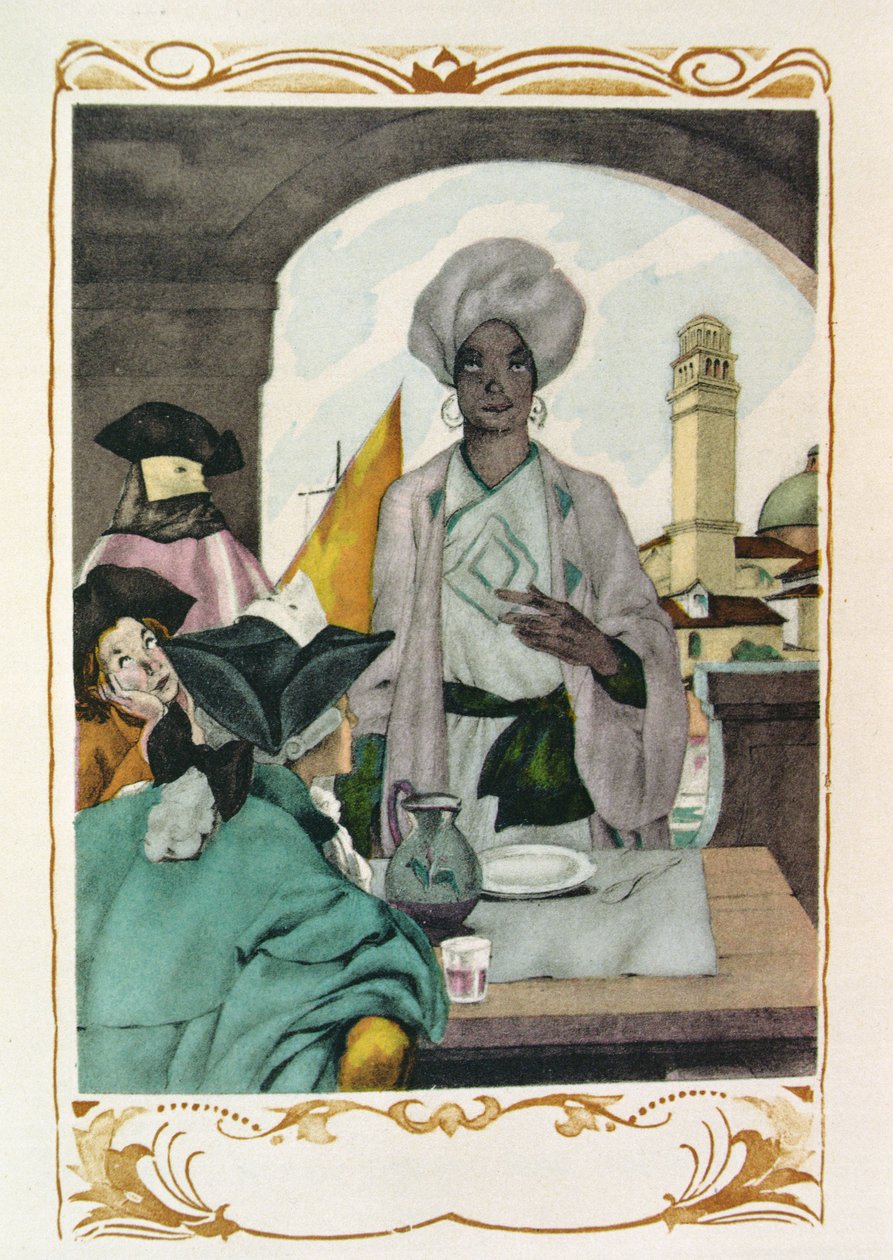 Illusztráció Voltaire „Candide” című művéből, Gibert Jeune kiadásában alkotó: Umberto (after) Brunelleschi