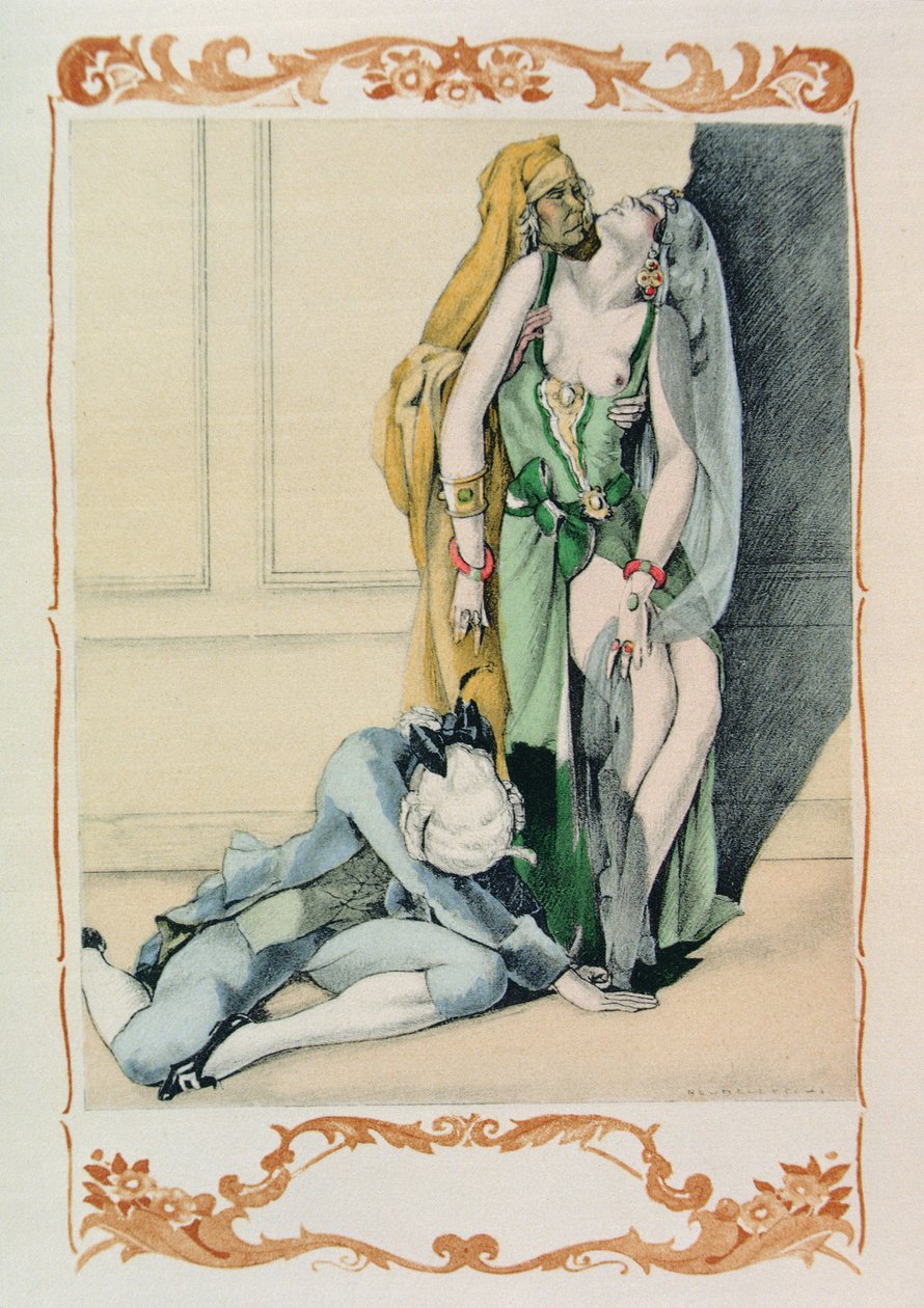 Illusztráció Voltaire „Candide” című művéből, Gibert Jeune kiadásában alkotó: Umberto (after) Brunelleschi