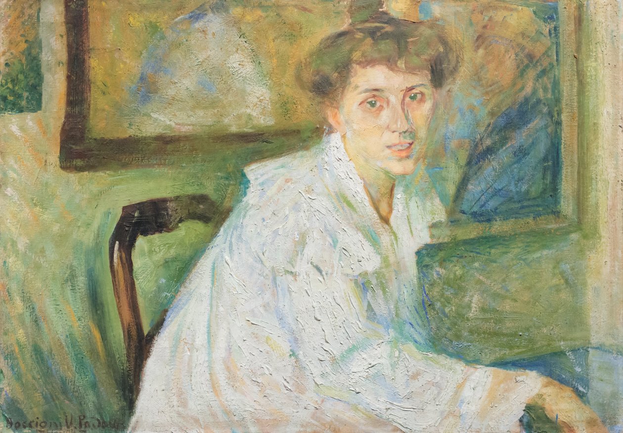 A művész húgának portréja alkotó: Umberto Boccioni