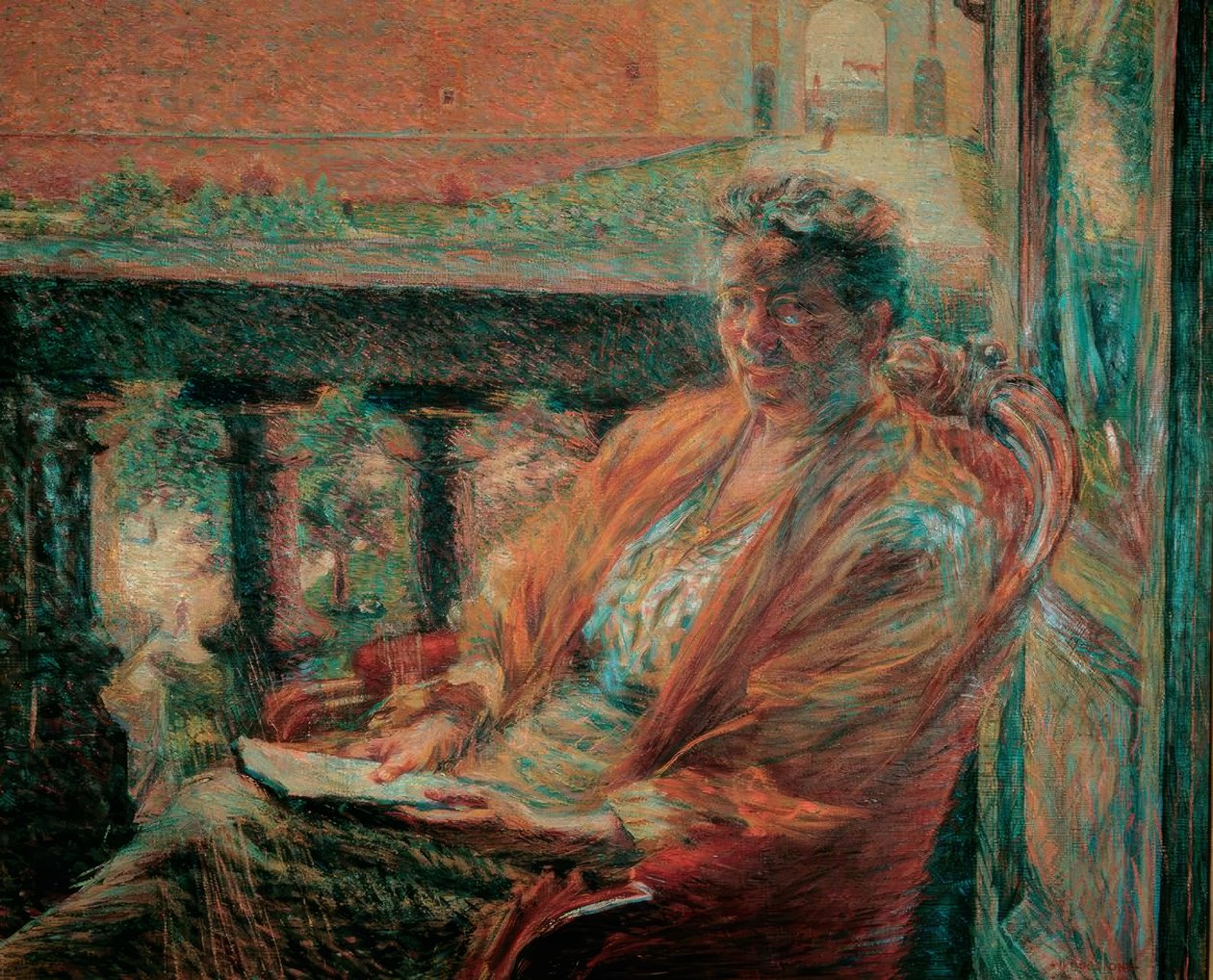 Meta Quarck asszony portréja alkotó: Umberto Boccioni