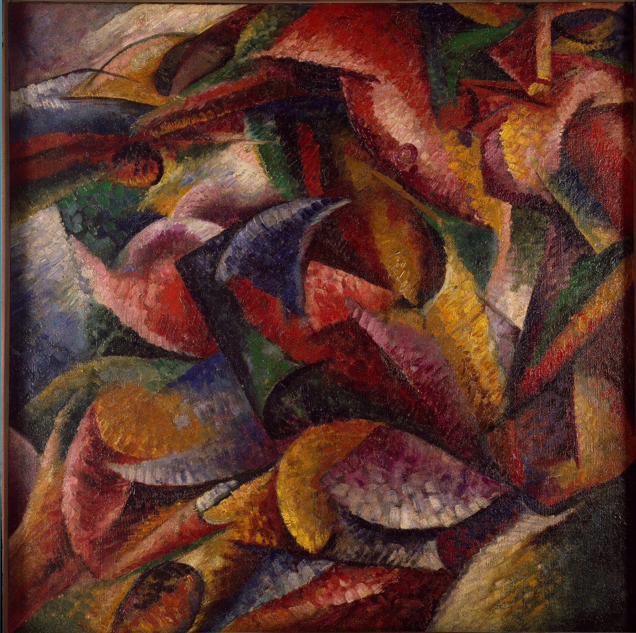 Futurizmus: "" Egy emberi test dinamizmusa "" (Emberi test dinamizmusa) Umberto Boccioni (1882-1916) festménye 1913 Dim 1x1 m Milánó, Museo del Novecento alkotó: Umberto Boccioni