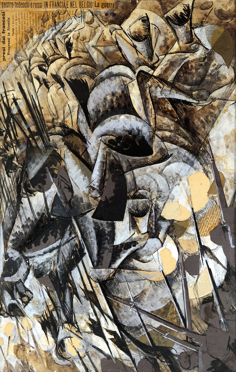 Olaszország, Milánó, The Charge of the Lancers festmény alkotó: Umberto Boccioni