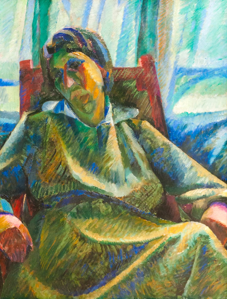 Műanyag szintézis – ülő személy alkotó: Umberto Boccioni