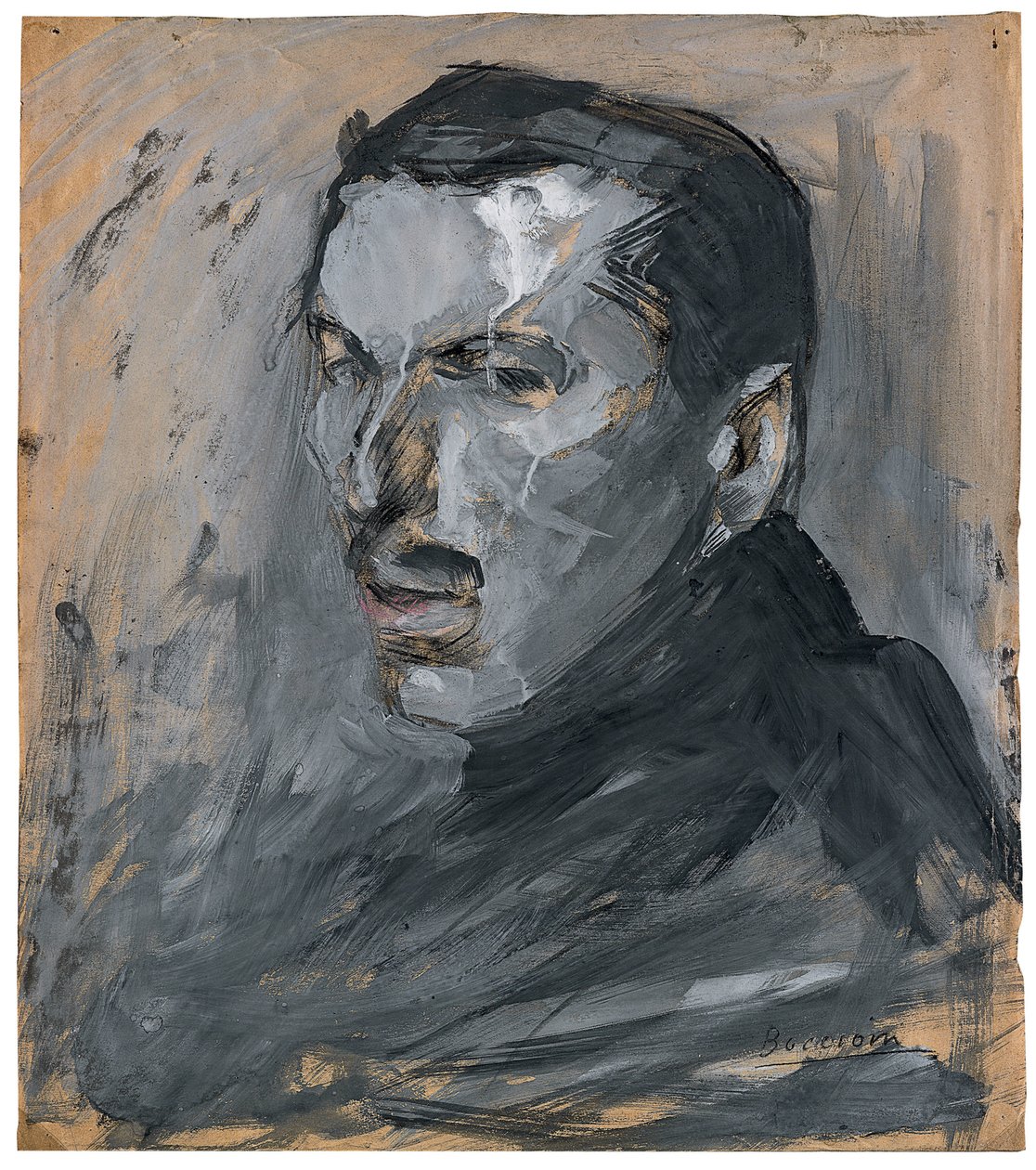Önarckép par Boccioni, Umberto (1882-1916). Tempera és pasztell kartonon, méret: 43,5x38,3 alkotó: Umberto Boccioni