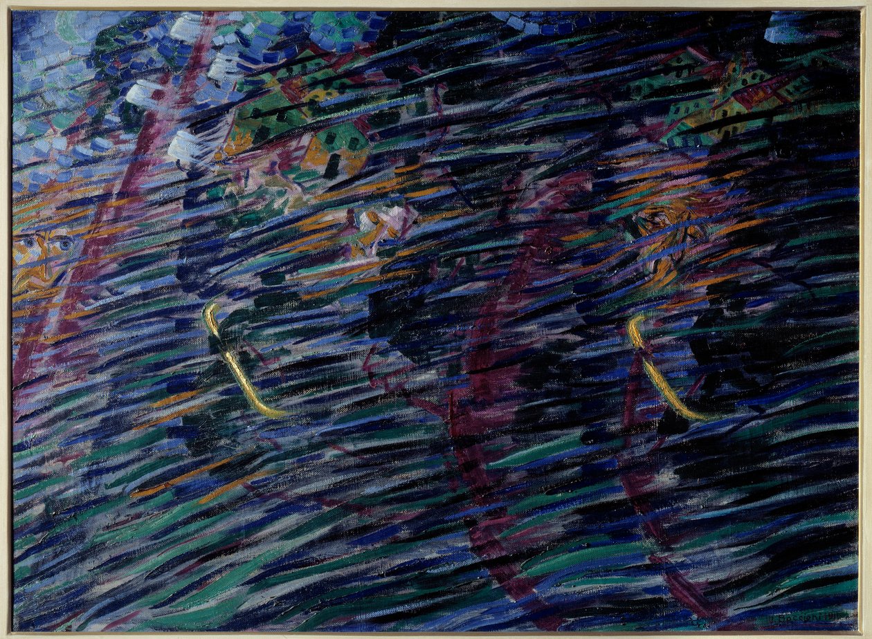 Lélekállapot: akik elhagyják Umberto Boccioni (1882-1916) festészetét 1911 Milánó, Pinacotheque de Brera alkotó: Umberto Boccioni