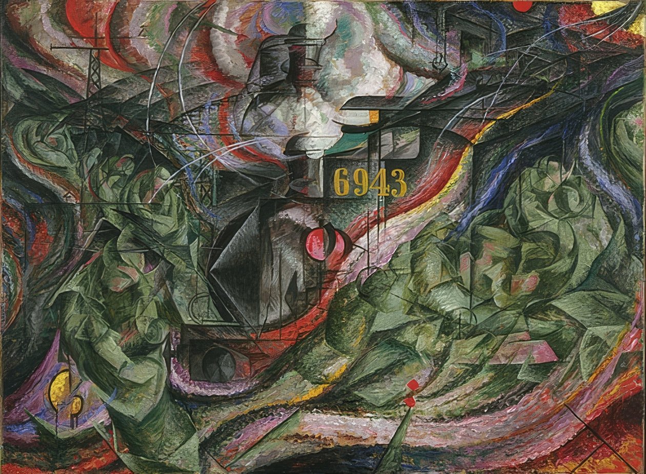 Lelkiállapotok I: A búcsúk. 1911 alkotó: Umberto Boccioni