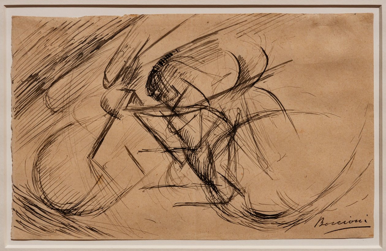 Tanulmányok a kerékpáros dinamizmusához alkotó: Umberto Boccioni