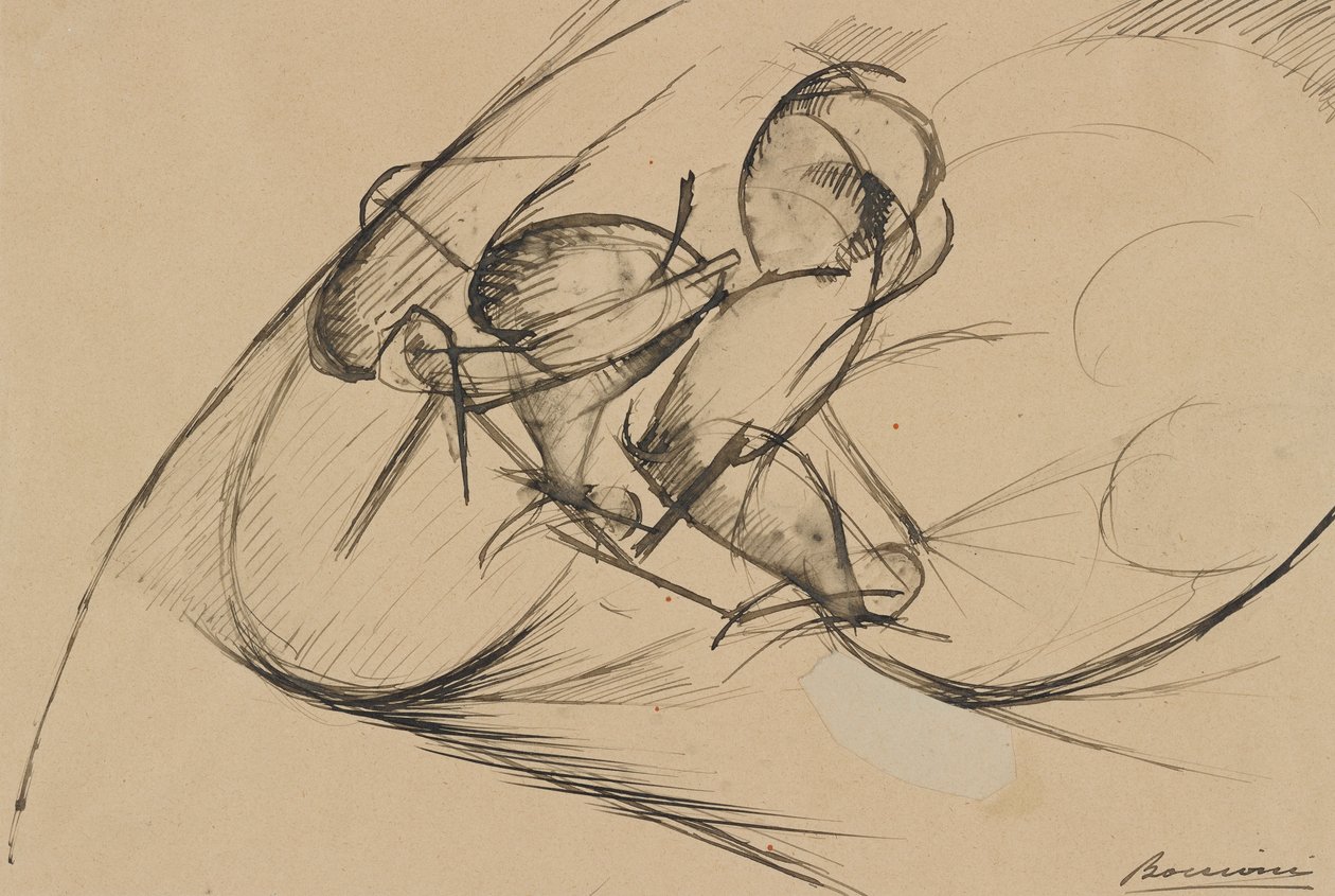 Tanulmány a kerékpáros dinamikus erejéhez II alkotó: Umberto Boccioni