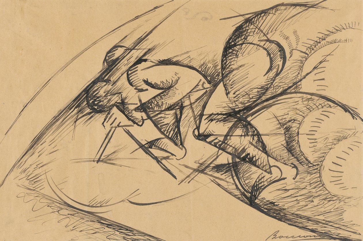 Tanulmány a kerékpáros dinamikus erejéhez I alkotó: Umberto Boccioni