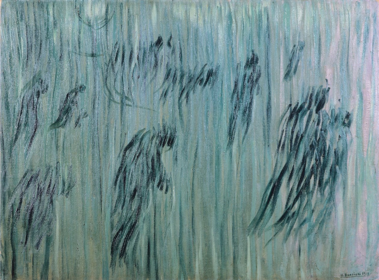 Akik maradnak – Umberto Boccioni (1882-1916), olaj, vászon, 71x96 cm alkotó: Umberto Boccioni