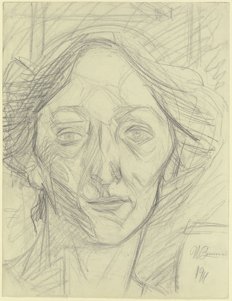 Női fej alkotó: Umberto Boccioni