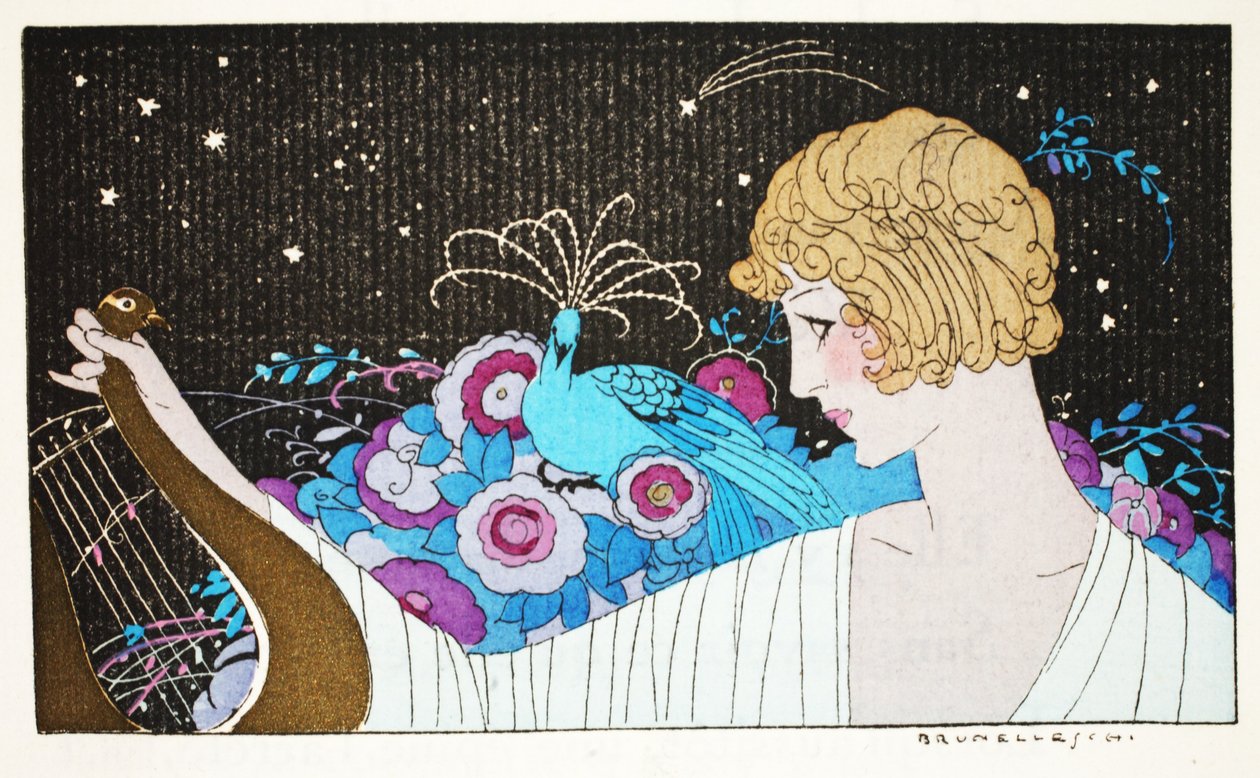 Mademoiselle P..de Courcynak (stencilnyomat) alkotó: Umberto Brunelleschi