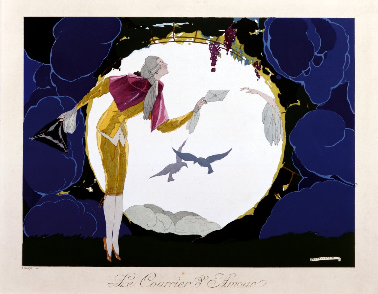 A szerelmes levél, 1924 körüli (stencil) alkotó: Umberto Brunelleschi