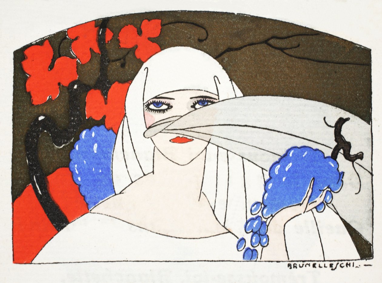 Denderan dala (pochoir print) alkotó: Umberto Brunelleschi