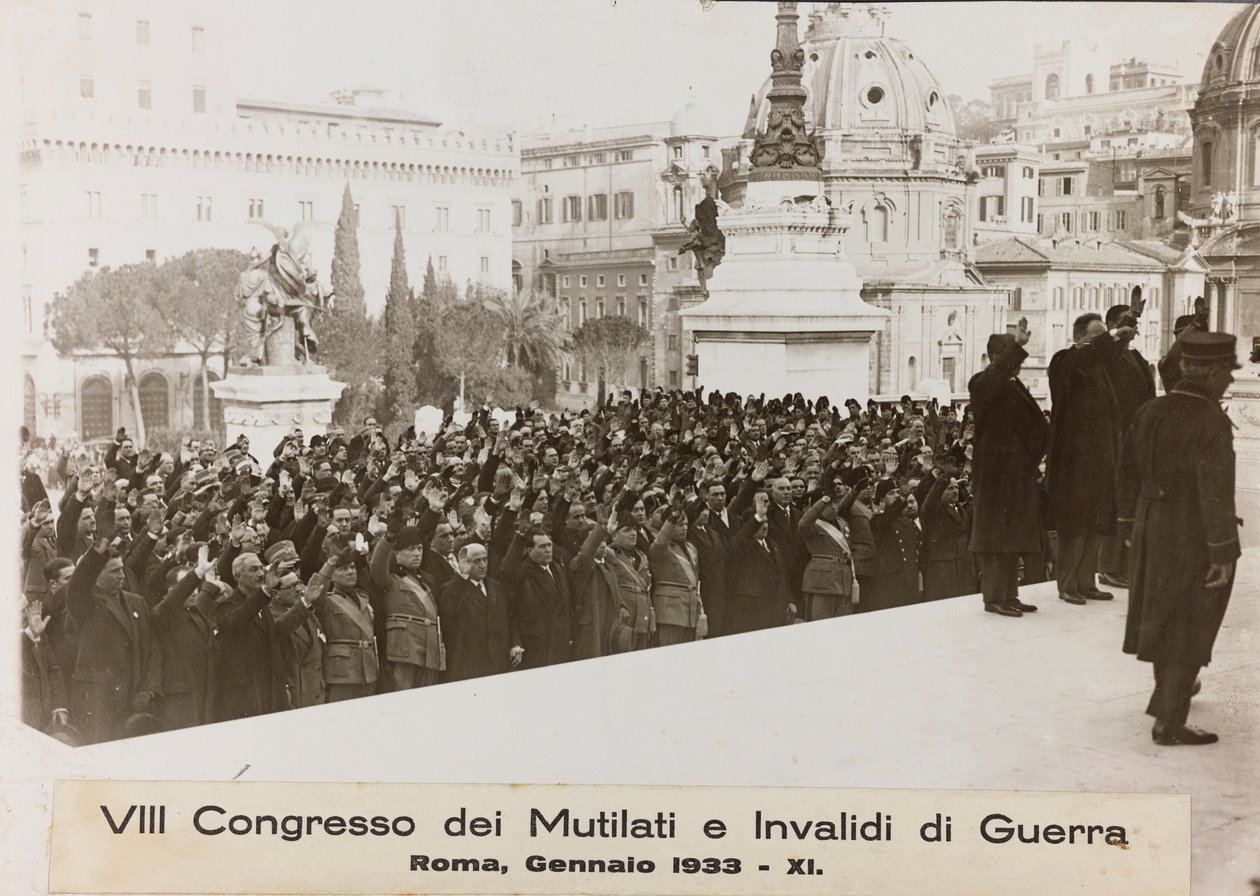 "Háborús csonkított és rokkantok VIII. Kongresszusa - Róma, 1933. január - 11" (f/w fotó) alkotó: Umberto Palleschi