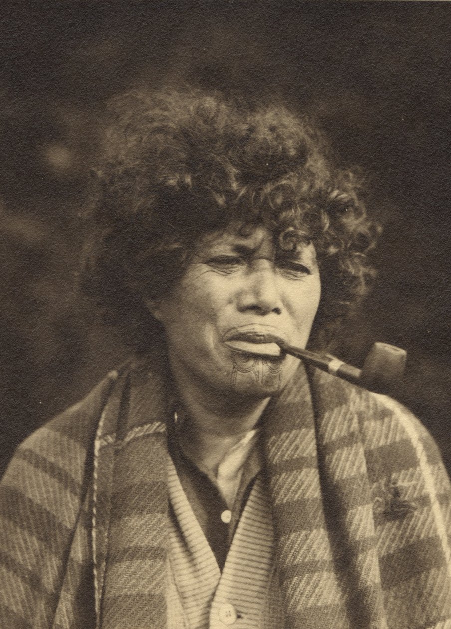 Maori karaktertanulmány, 1927 körül (ezüst zselatin nyomat) alkotó: Una Garlick