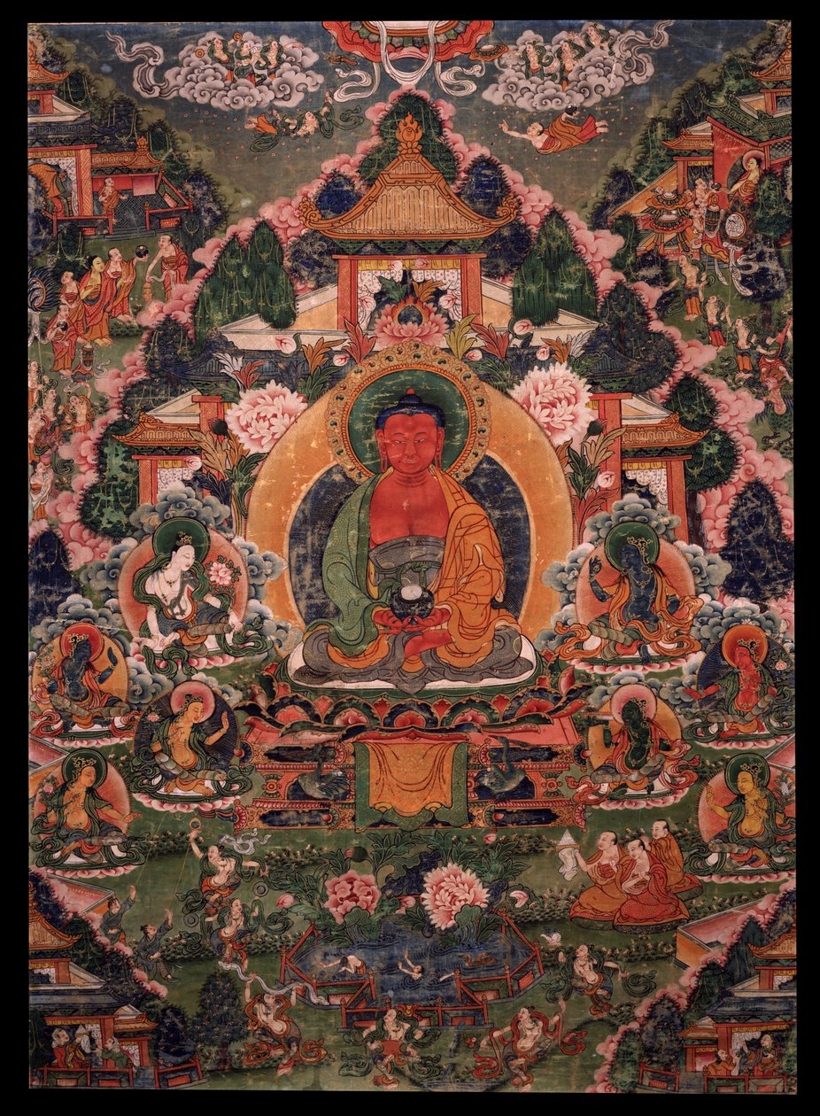 Buddha Amitabha egész ékesszóló földjén alkotó: Unbekannt Unbekannt