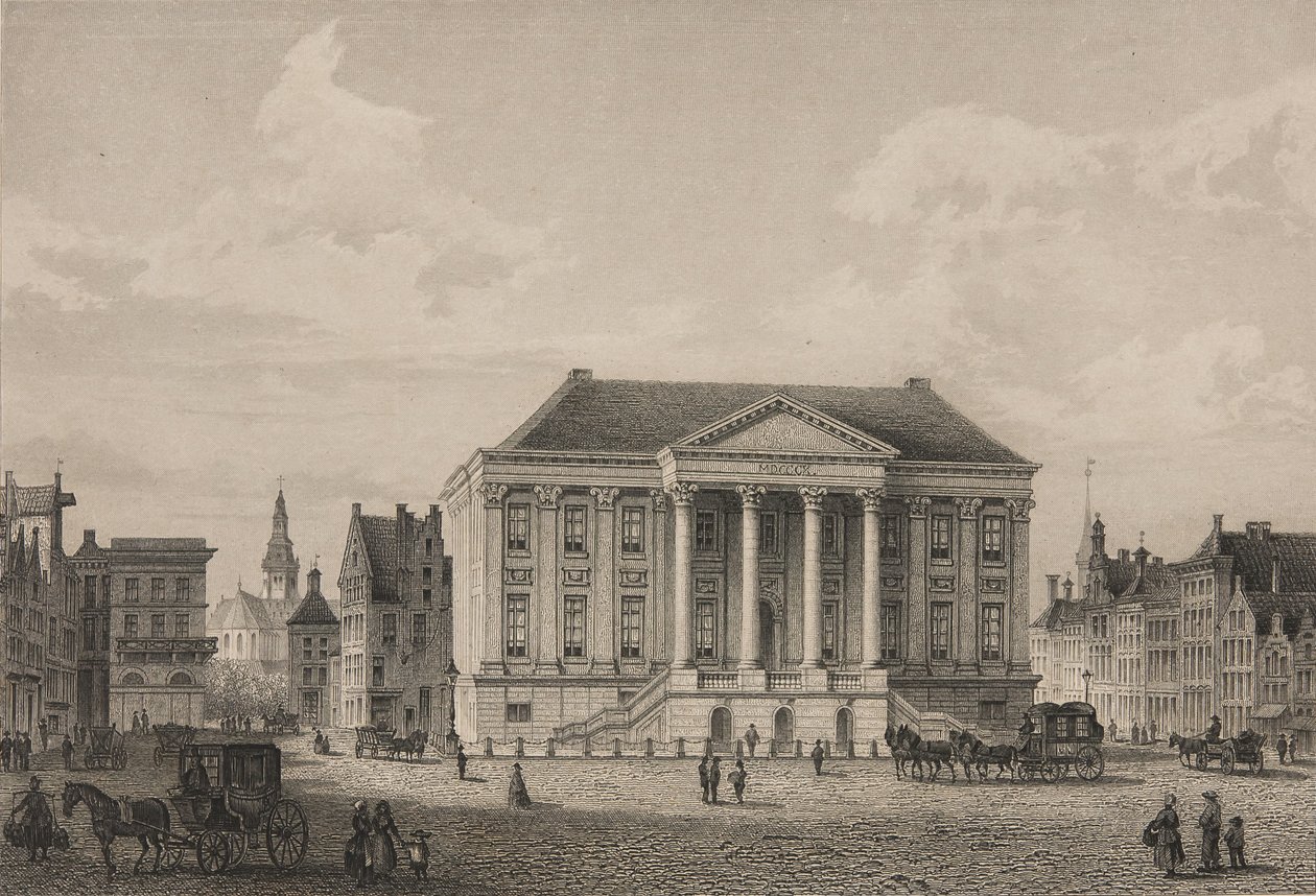A groningeni Grote Markt 1858 -ban alkotó: Unbekannt Unbekannt