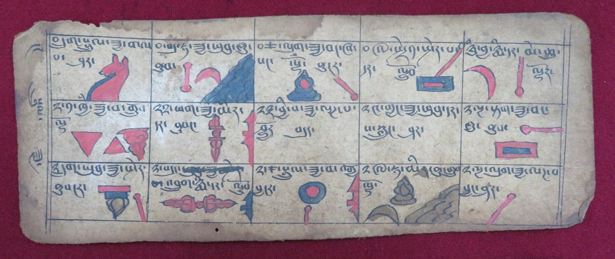 Ersu asztrológiai almanach fél hónapig, Ersu Shaba képekkel és tibeti magyarázatokkal alkotó: Unbekannt Unbekannt