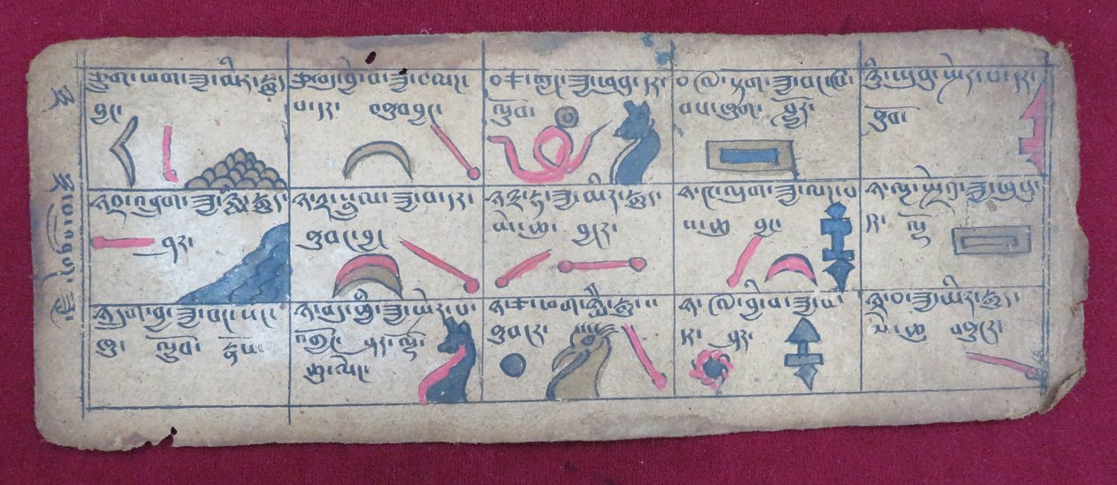 Ersu asztrológiai almanach fél hónapig, Ersu Shaba képekkel és tibeti magyarázatokkal alkotó: Unbekannt Unbekannt