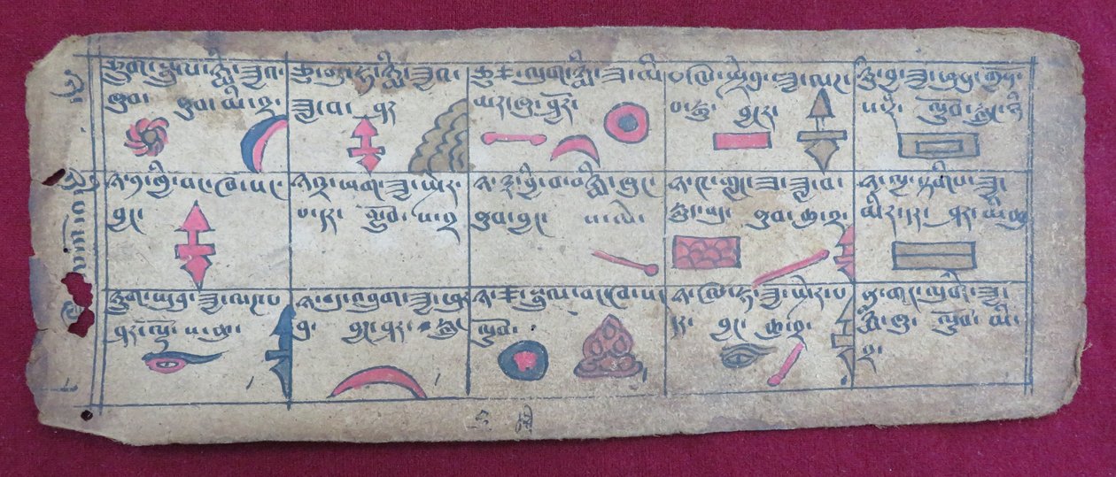 Ersu asztrológiai almanach az 5. hónap felében, Ersu Shaba képekkel és tibeti magyarázatokkal alkotó: Unbekannt Unbekannt
