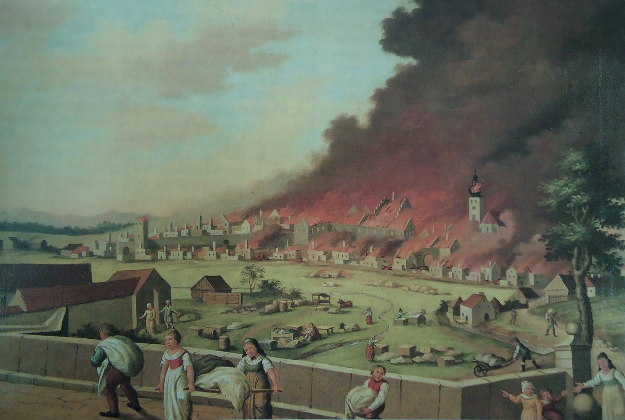 Tirschenreuth nagy tüze 1814 alkotó: Unbekannt Unbekannt