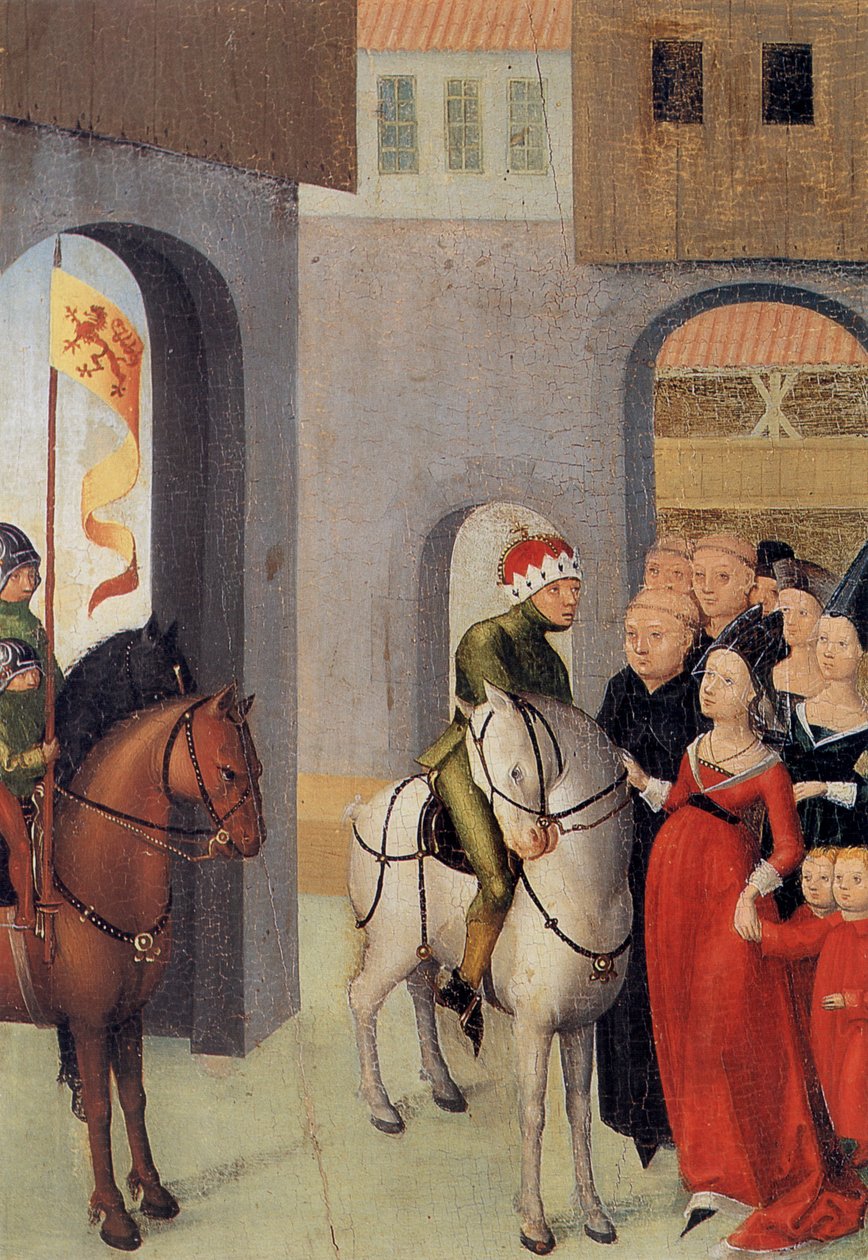IV. Welf herceg. Búcsút vesz feleségétől és két fiától (útban a keresztes hadjárathoz) alkotó: Unbekannt Unbekannt