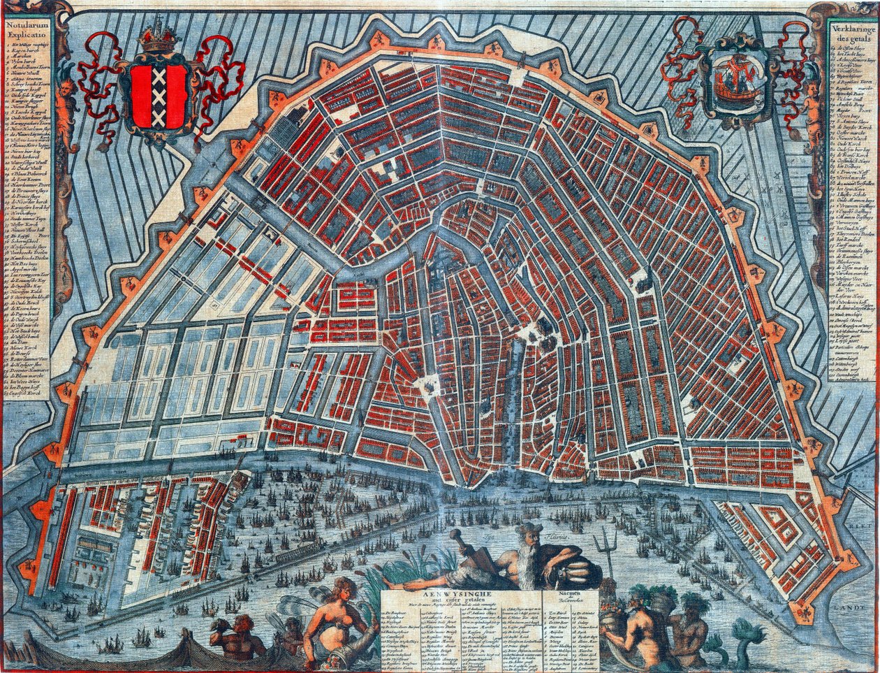 Amszterdam térképe 1692 -ben alkotó: Unbekannt Unbekannt