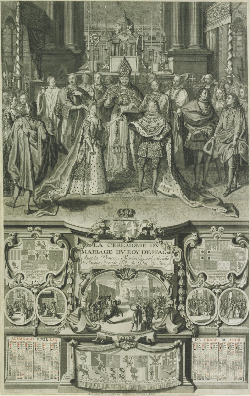 Savoyai Maria Luisa és V. Felipe spanyol házassága 1701 -ben alkotó: Unbekannt Unbekannt