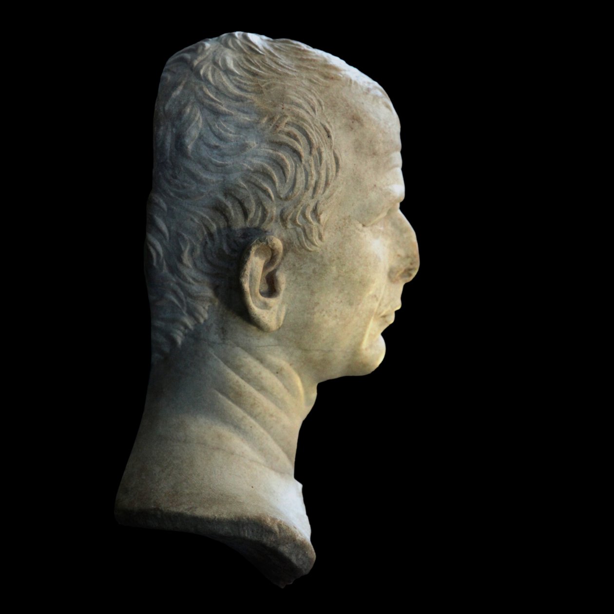 Caesar feltételezett mellszobra (RHO.2007.05.1939), amelyet Genfben fényképeztek a César et le Rhône időszaki kiállításon alkotó: Unbekannt Unbekannt