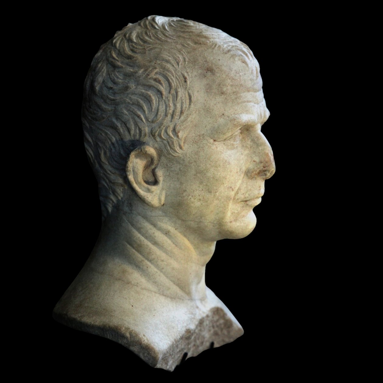 Caesar feltételezett mellszobra (RHO.2007.05.1939), amelyet Genfben fényképeztek a César et le Rhône időszaki kiállításon alkotó: Unbekannt Unbekannt