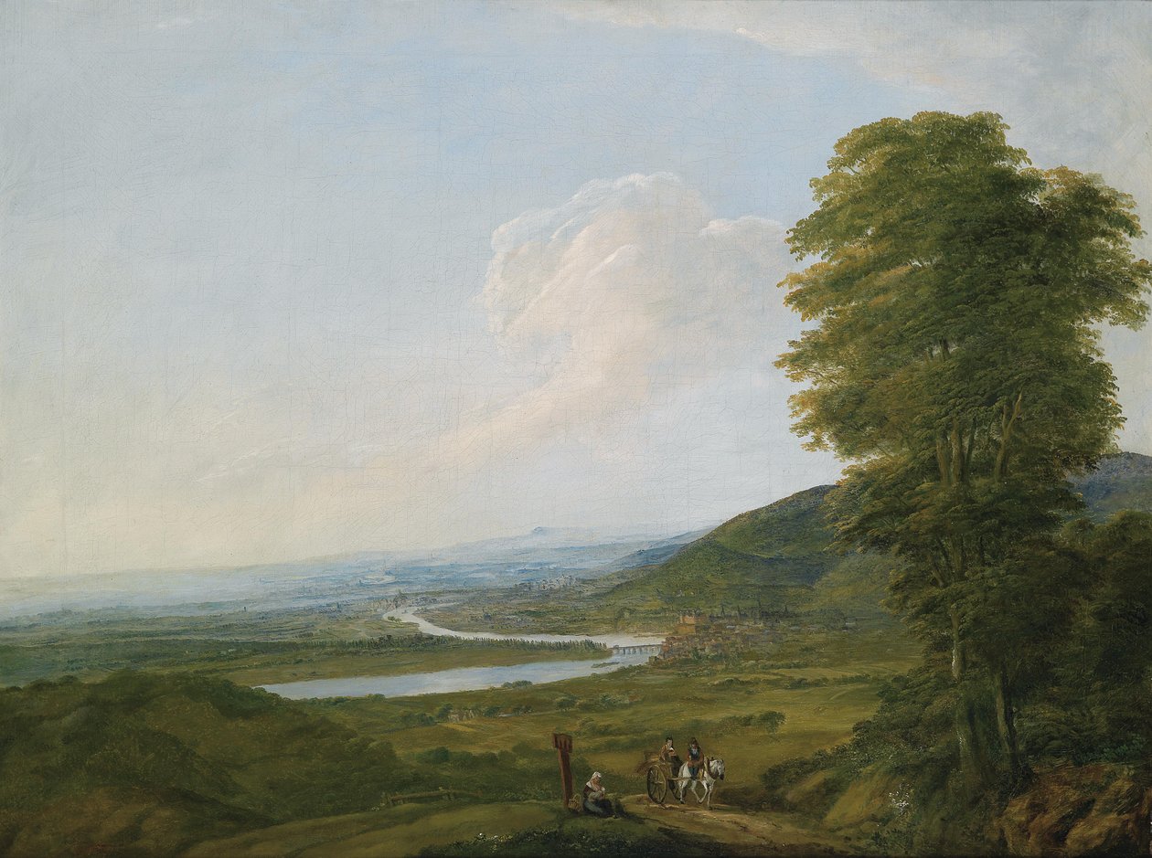 Rajnai panoráma Wiesbaden közelében 1790 körül alkotó: Unbekannt Unbekannt