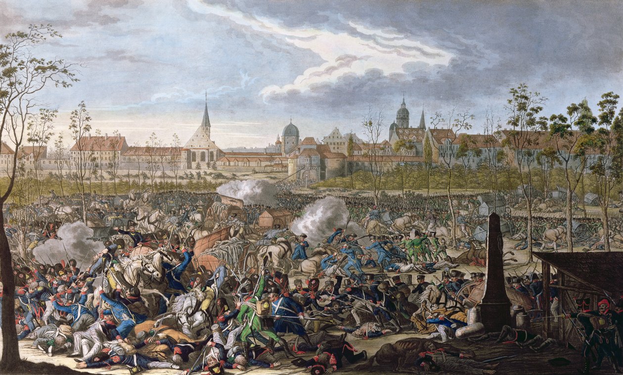 Lipcsei csata, 1813. október 19. (színes metszet) alkotó: Unbekannt Unbekannt