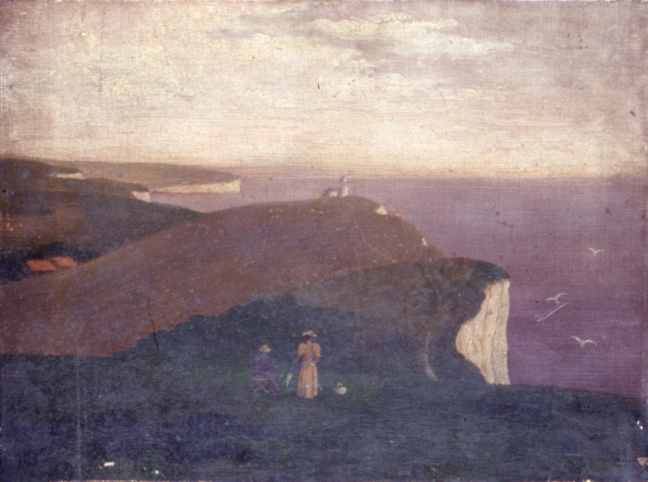 Brit Iskola - The South Downs, a Belle Tout világítótoronnyal alkotó: Unbekannt Unbekannt