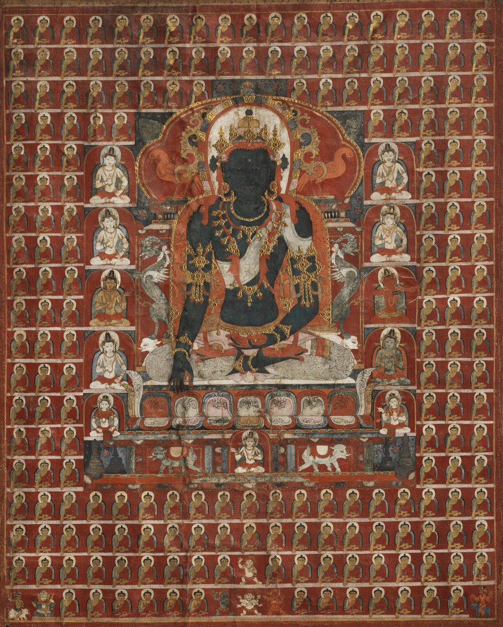 Buddha Akshobhya és a Sarvadurgatiparishodhana Mandala keleti közgyűlése alkotó: Unbekannt Unbekannt