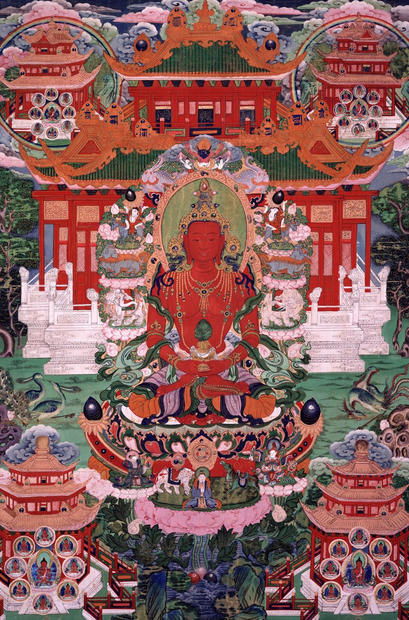 Buddha Amitayus az Ő Tiszta Földjén alkotó: Unbekannt Unbekannt